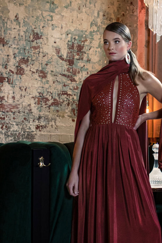 Image Title Hepburn Halter Dress